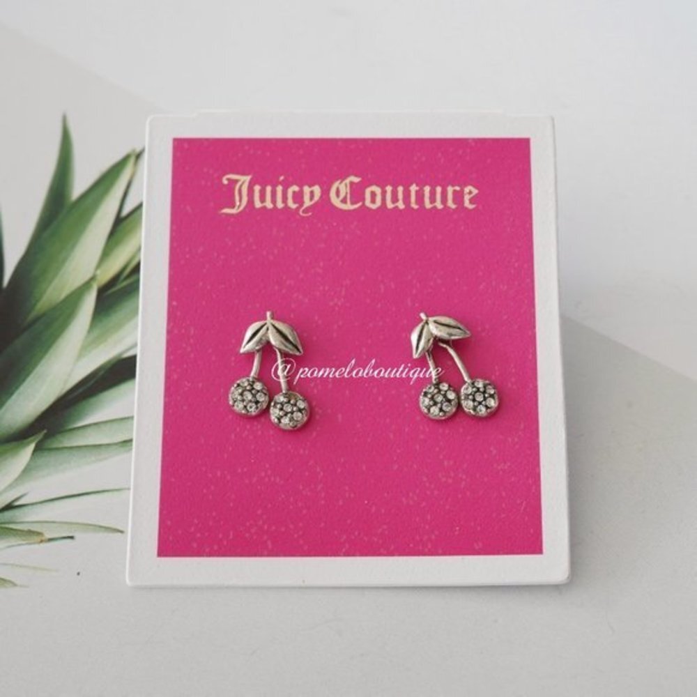 4/$25 Juicy Couture Crystal Cherry Stud Earrings